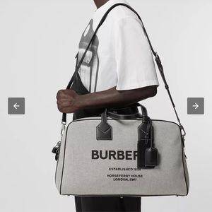 🪅⭐️Host pick ⭐️ Burberry Street 2WAY Plain Leather Crossbody Logo Boston bag